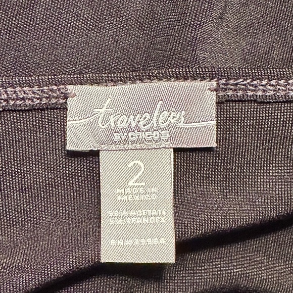 Chico's Travelers Black Blouse Top Shirt with Waist‎ Tie US Size Medium - Picture 6 of 6